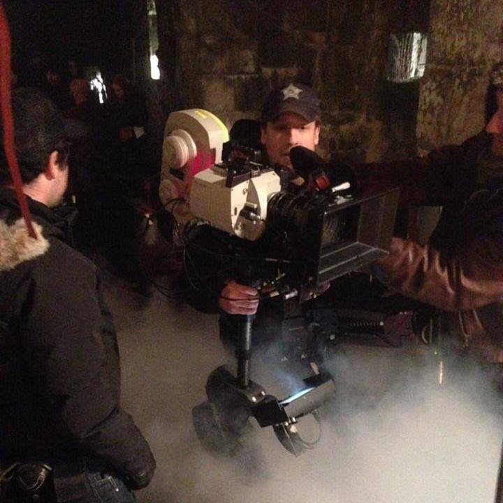 Camera rig in fog on a night shoot